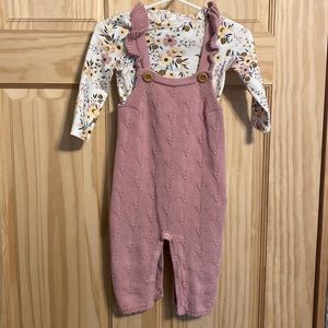 Set of overalls and shirt